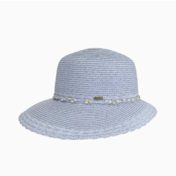 C.C Beanie Accessories - Wooden Bead Trim Cloche C.C Sun Hat or straw bucket hat